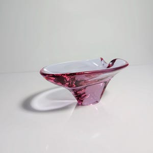 Vintage Bowl Ashtray Alexandrite Bohemia Czech CZ Neodymium Glass Mid Century Sklo Union Zelezny Brod ZBS Miroslav Klinger 1950s 50s