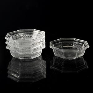 5x Vintage Art Deco Revival WMF Cabaret 1907 Lead Crystal Glass Bowl 80s Dessert Plate Plate 1960 Classicism