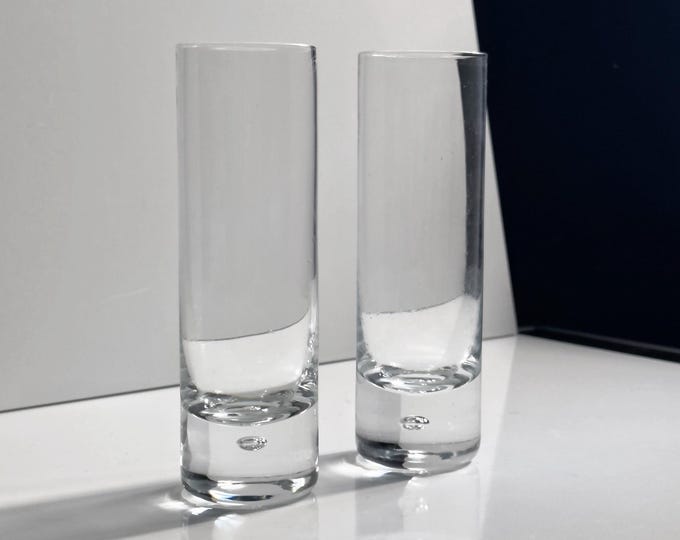 6 vintage drinking glasses Arnolfo di Cambio Sergio Asti Bubble Long Drink Italy 70s 60s Crystal Brutalist