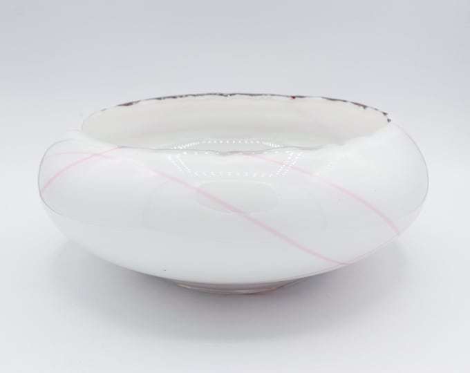 Vintage Murano Bowl Bowl Offering Bowl Schirl Glass Wave Edge Candy Bowl Fruit Bowl 1970 70s Brutalist Mid Century