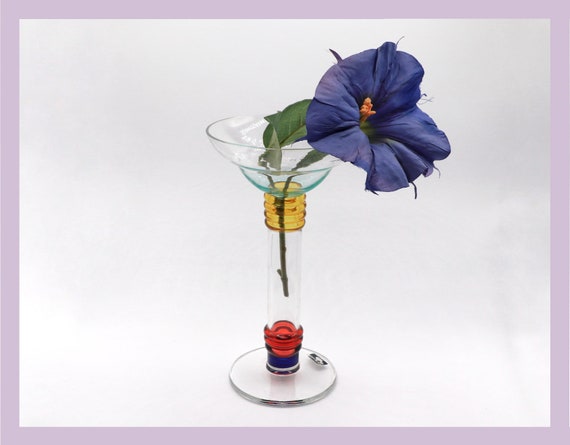 Vintage Postmodern Glass Vase Leonardo Flower Vase Transparent - Etsy Hong  Kong
