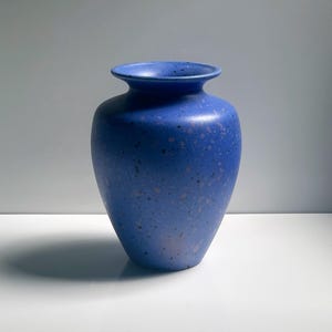 Vintage Postmodern Vase Flower Vase Ceramic MF Design Blue Speckles Dots Purple Pink Memphis Milano 90s 90s 1990 1990s Germany Asa