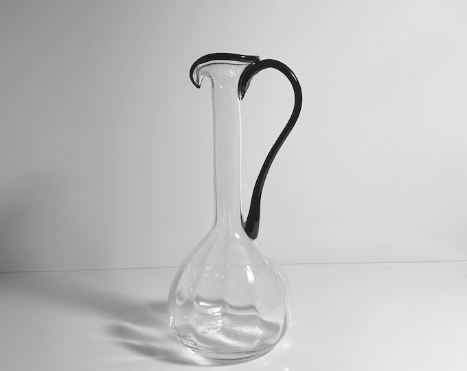 Vintage Murano Glass Vase Handmade 70s 1970s Venice Mid Century Carafe Decanter