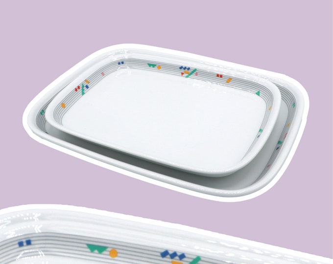 Thomas Trend Sunny Cake Plate Set Pastel Plate Postmodern Sottsass Memphis Milano Germany 1980 1990 Ceramic Cup