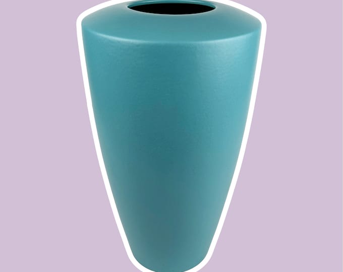 Large 90s ASA Vase Turquoise Green Provence Selection Flower Vase Petrol Ceramic Memphis Milano Germany Postmodern