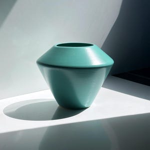 ASA Selection Vase Postmodern Ceramic 80s Turquoise Mint Green 90s Flower Vase Petrol Memphis Milano Germany