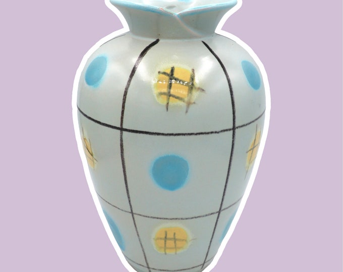 Vintage Ceramic Vase 60s 50s Viktoria Mint Green Pastel Scheurich / Bay Fat Lava Mint Green Mid Century Modernist