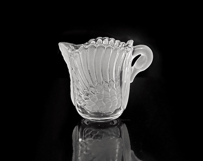 Vintage Walther Glass Carafe Art Deco Revival Swan 80s 1980 Juice Water Glass Jug