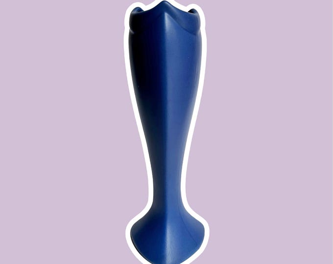 Vintage blue ASA vase flower vase ceramic Memphis Milano 90s 90s 1990 1990s Germany Ultramarine Cobalt Blue Postmodern