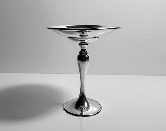 heavy silver plated foot bowl 80s silver bowl Alessi Inox Italia Italy bonbonniere fruit bowl bowl