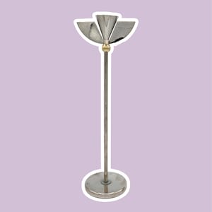 vintage metal candle holder silver 80s 90s Memphis Milano postmodern candlestick candlestick angel wings