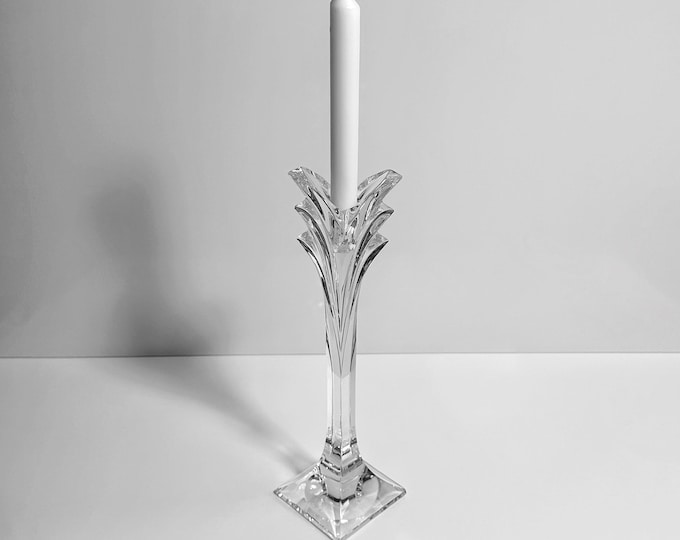 Nachtmann Crystal Glass Candlestick Art Deco Revival 80s Candlestick Candle Holder Vintage Crystal Glass