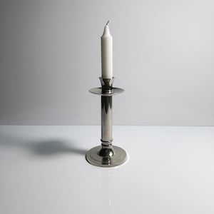 Vintage Metal Candlestick Classical Chrome Candle Holder Candlestick Silver