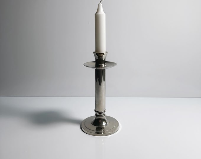 Vintage Metal Candlestick Classical Chrome Candle Holder Candlestick Silver