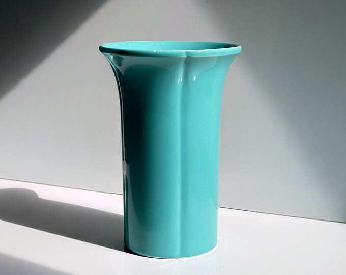 Vintage flower vase KYOEI JAPAN 70s vase turquoise mint green pastel boho Japandi Scandi Wabisabi 80s 1980s mid century
