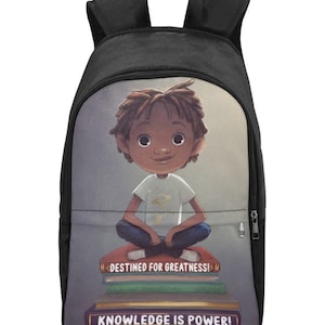 Knowledge is Power Backpack; Back to School Bag; Back to School Backpack; Backpack for Boys; Black Boy Backpack; Black Boy Joy