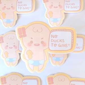 Keine Enten zu geben Matter wasserfester Aufkleber | Wasserflasche, Laptop Aufkleber | Süsser Enten Sticker für Scrapbook Planer