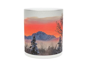 Sunrise over Pioneer Peak Mug
