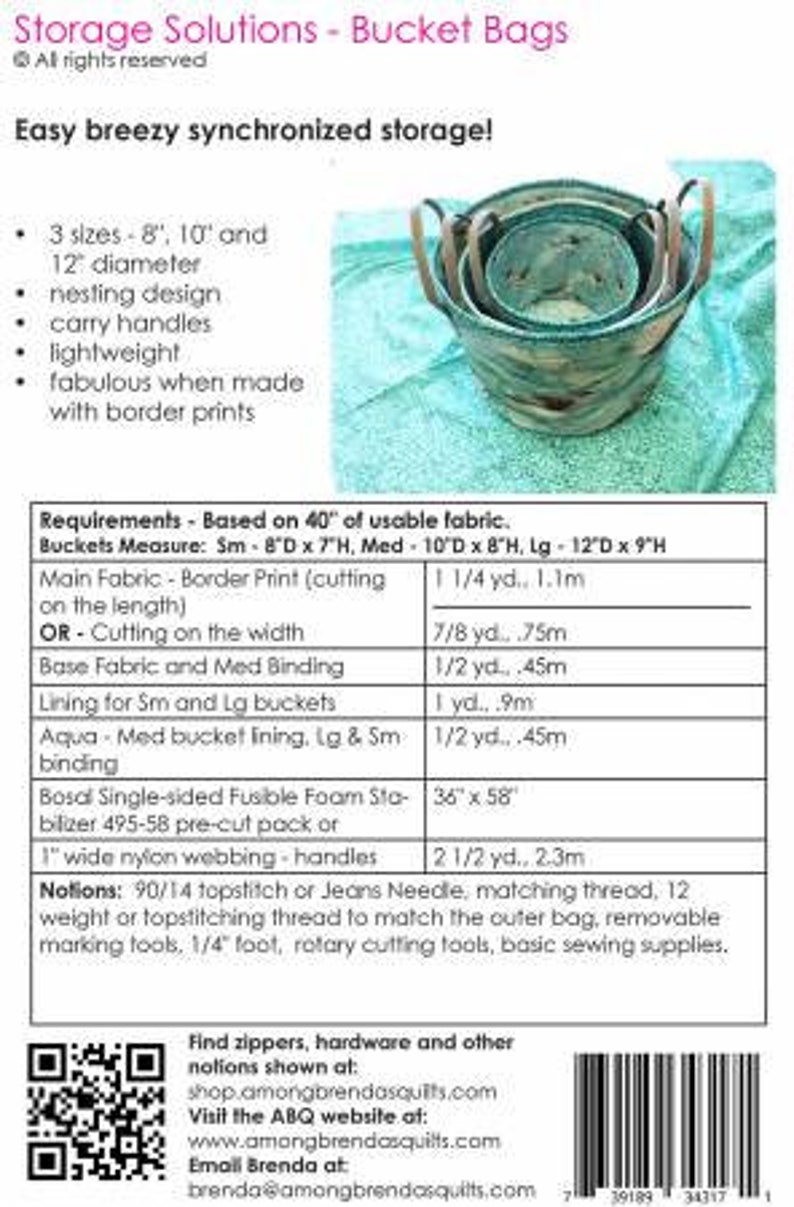 Storage Solutions Bucket Bags Etsy