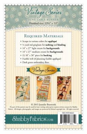 June Table Runner Vintage Series Table Runner - June Pattern - Etsy