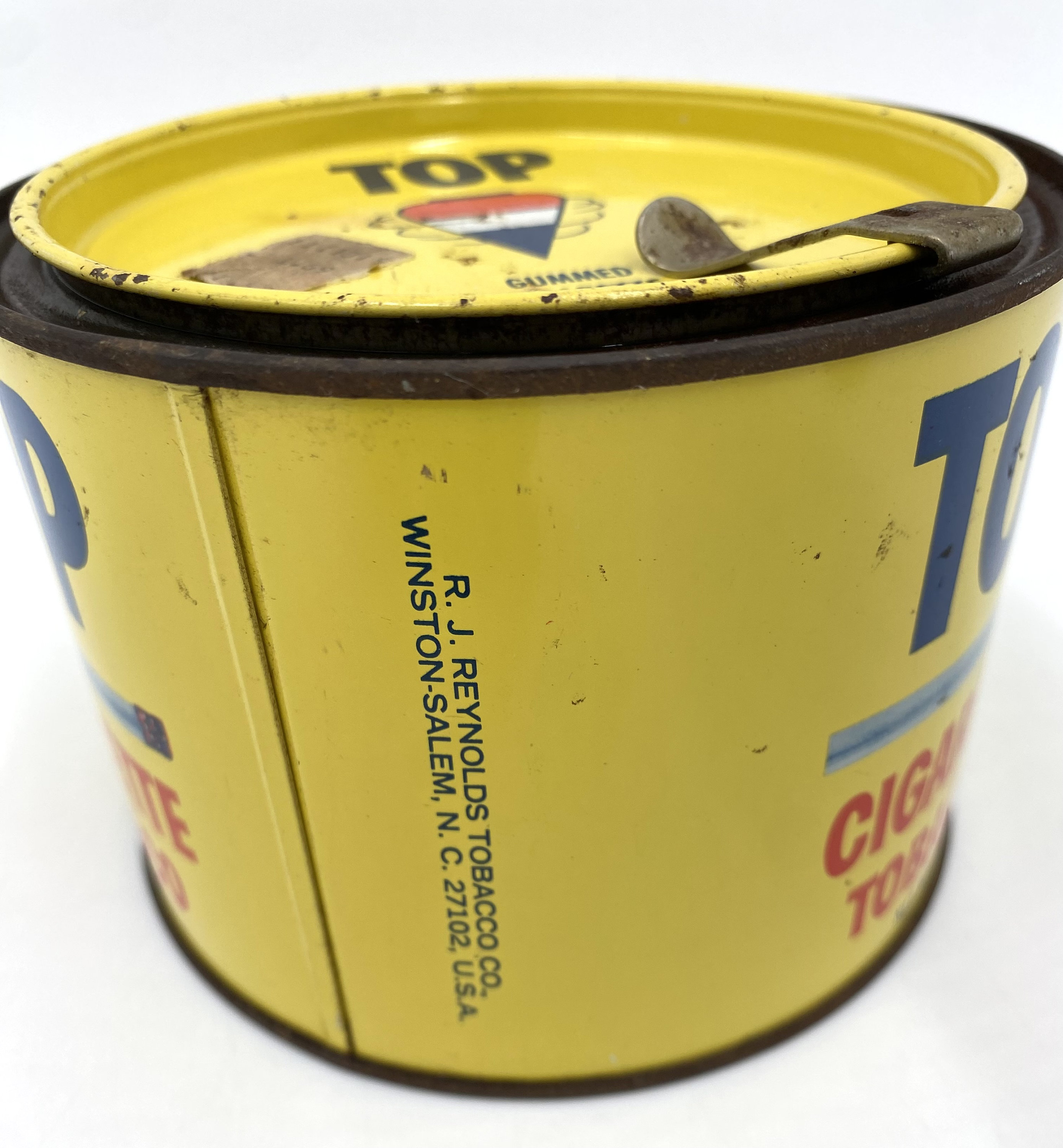 Vintage Top Cigarette Tobacco Advertising Tin