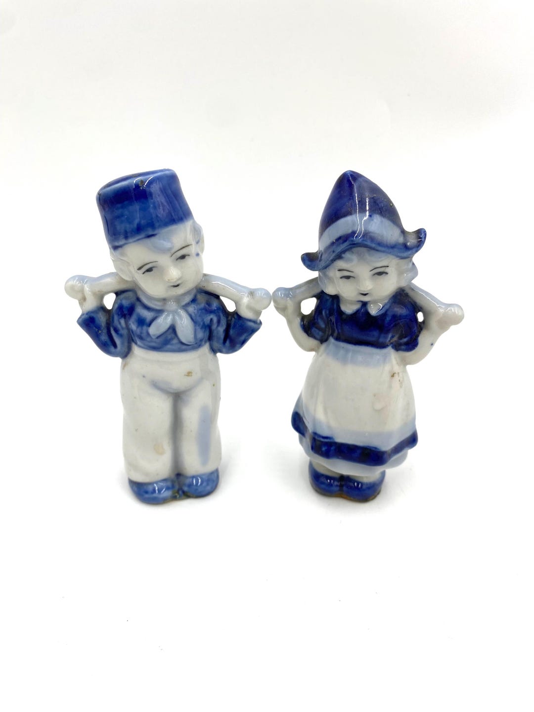 Vintage Porcelain Dutch Boy and Girl Figurines 4 1/4” Tall Occupied ...