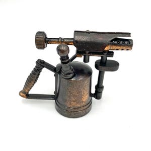 Miniature Mini Blow Torch Vintage Pencil Sharpener Die Cast