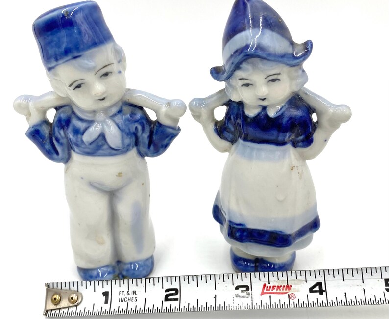 Vintage Porcelain Dutch Boy and Girl Figurines 4 1/4” Tall Occupied ...