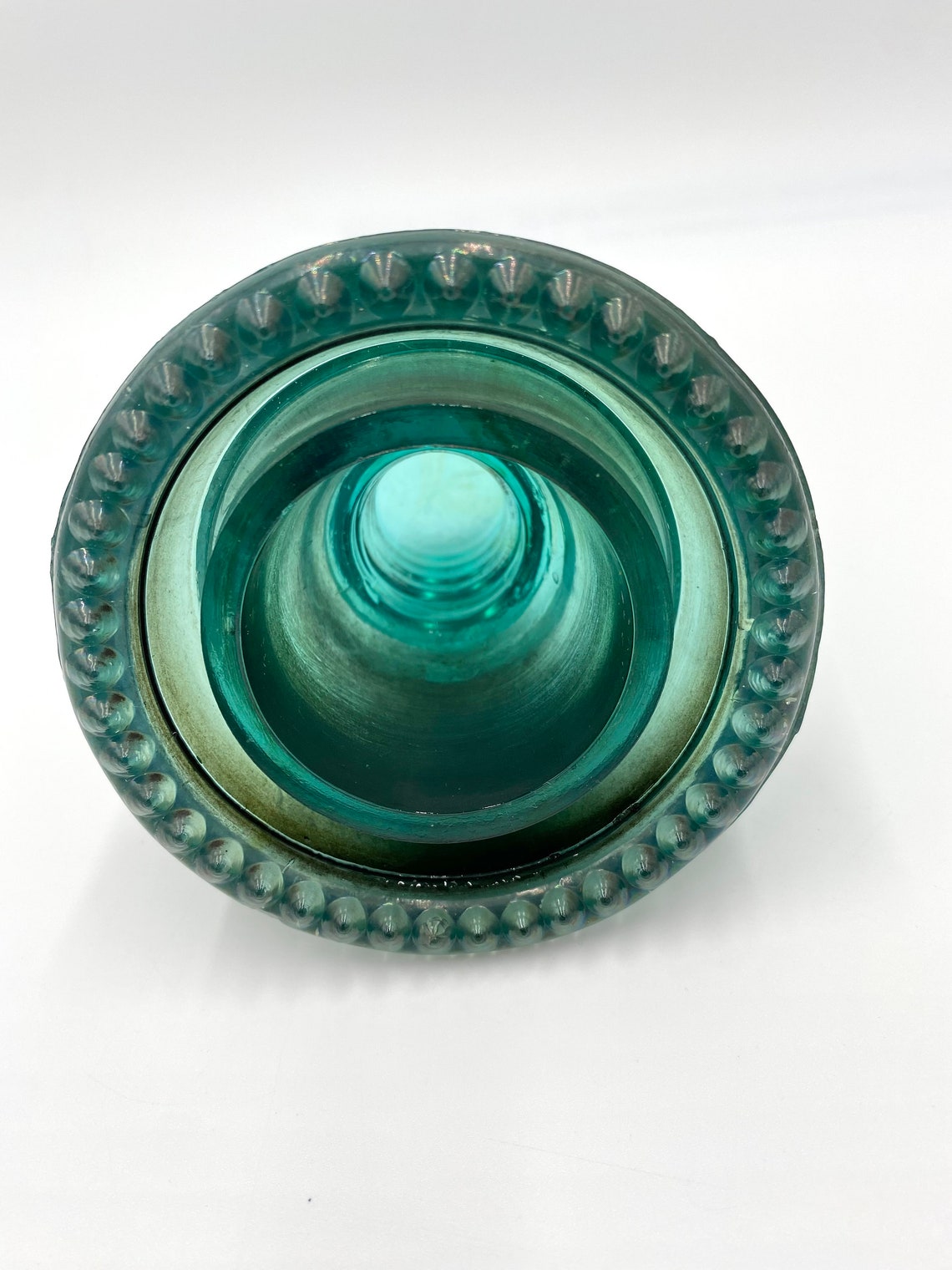 Hemingray40 Heavy Blue Green Glass Cover Paperweight Electric Etsy