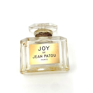 Vintage Jean Patou Paris Joy Crystal Perfume Bottle Glass Top EMPTY bottle.