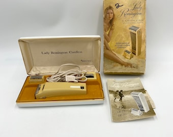 Vintage Razor Mid Century Shaver Lady Remington Afeitadora eléctrica inalámbrica Sperry Rand Muy limpia