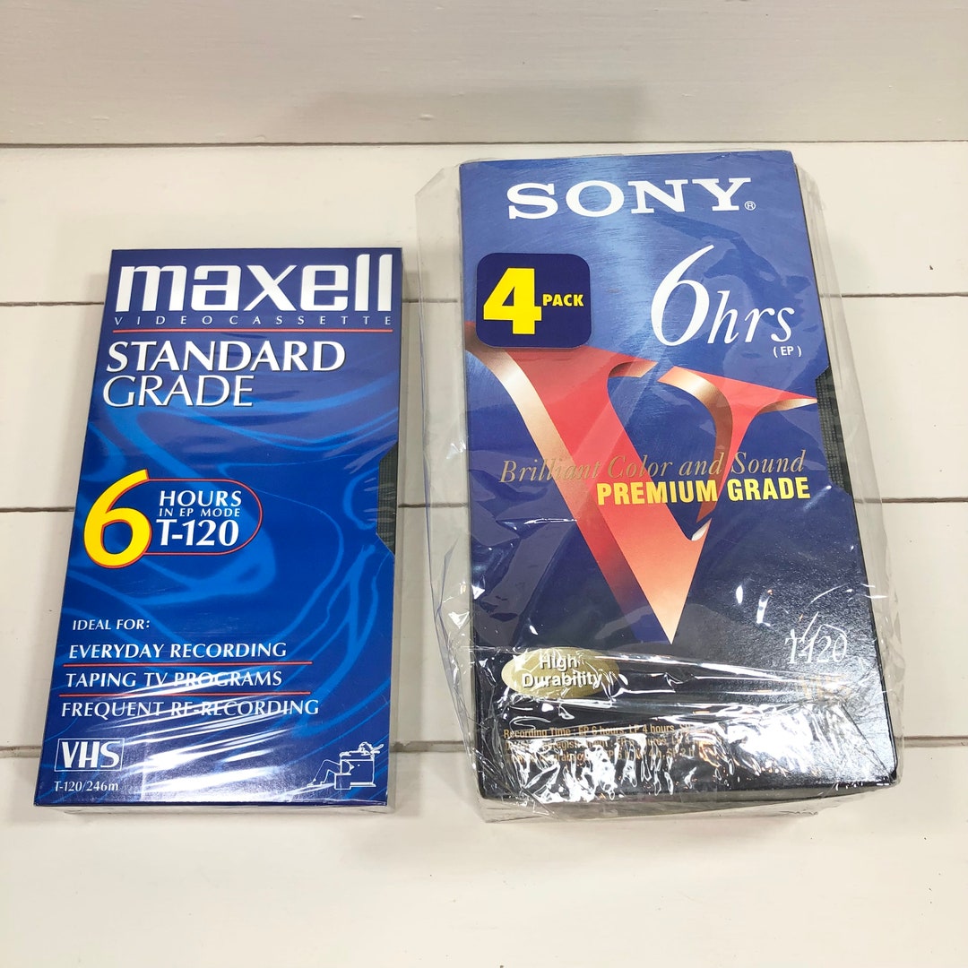 VHS テープ、VCR テープ、Sony T120VF プレミアムグレード VHS ビデオ