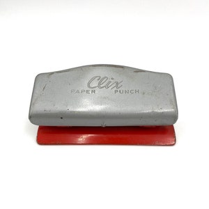 Vintage Clix Paper Punch 2 Hole Punch.