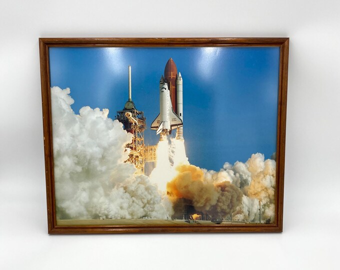 Rocket Launch Space Shuttle NASA Art Print Framed Photography Wall ...