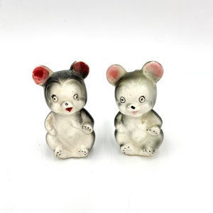 Vintage baby bear salt and pepper shakers, Japan