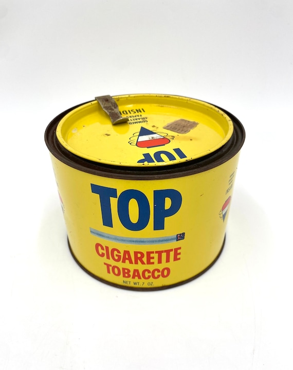 tops tobacco can Vintage Top Cigarette Tobacco Advertising Tin