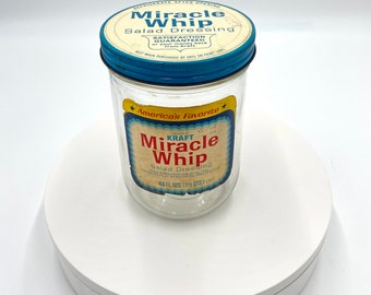 Buy Vintage Kraft Miracle Whip Salad Dressing Jar With Lid and