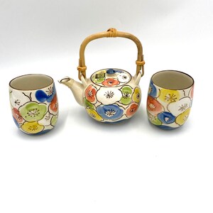 Teapot Tea Cups coffee Mug Floral Colorful.