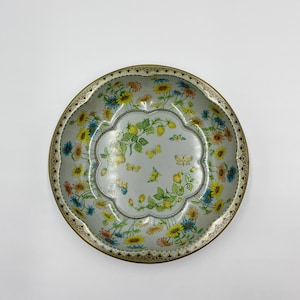 Bowl bowls metal bowl Collector Tins Vintage Daher Decorated Ware Tin Bowl Tray Butterflies 1971 England