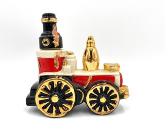 Vtg 1971 Ezra Brooks Whiskey Bottle/Decanter Train Steam Engine Heritage China
