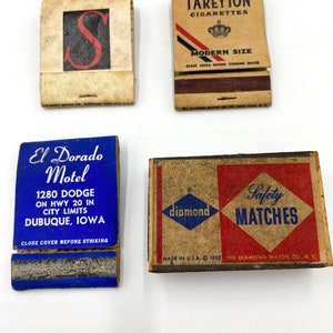 Vintage Matchbook Advertising Boxes Assorted LOT OF 4.