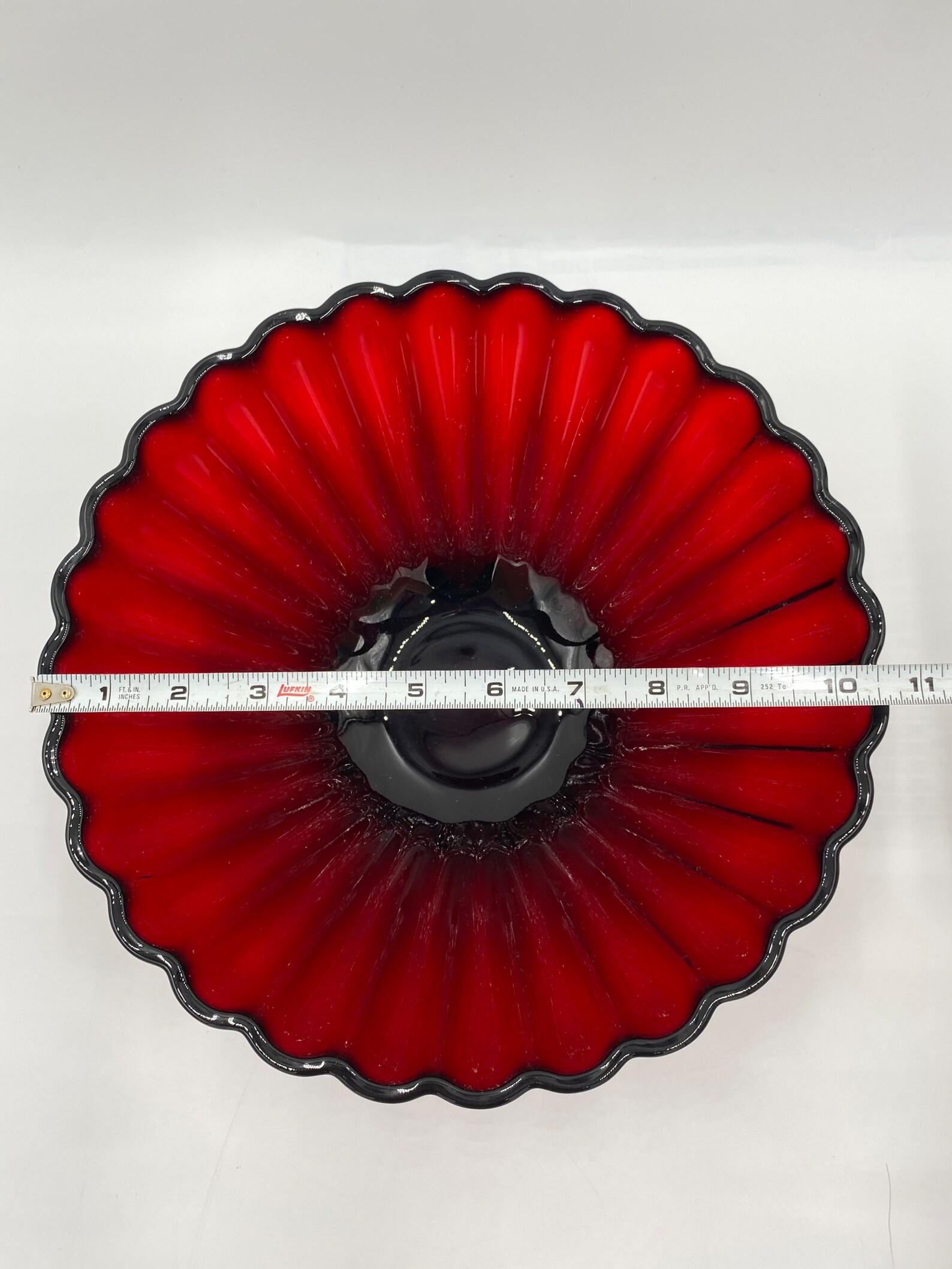 Vintage Anchor Hocking RACHEL RUBY RED 10.5 Round Salad - Etsy