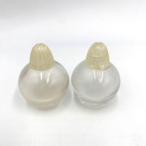 Vintage Salt and Pepper Shakers Vintage Glass Design Tiny Salt Shakers