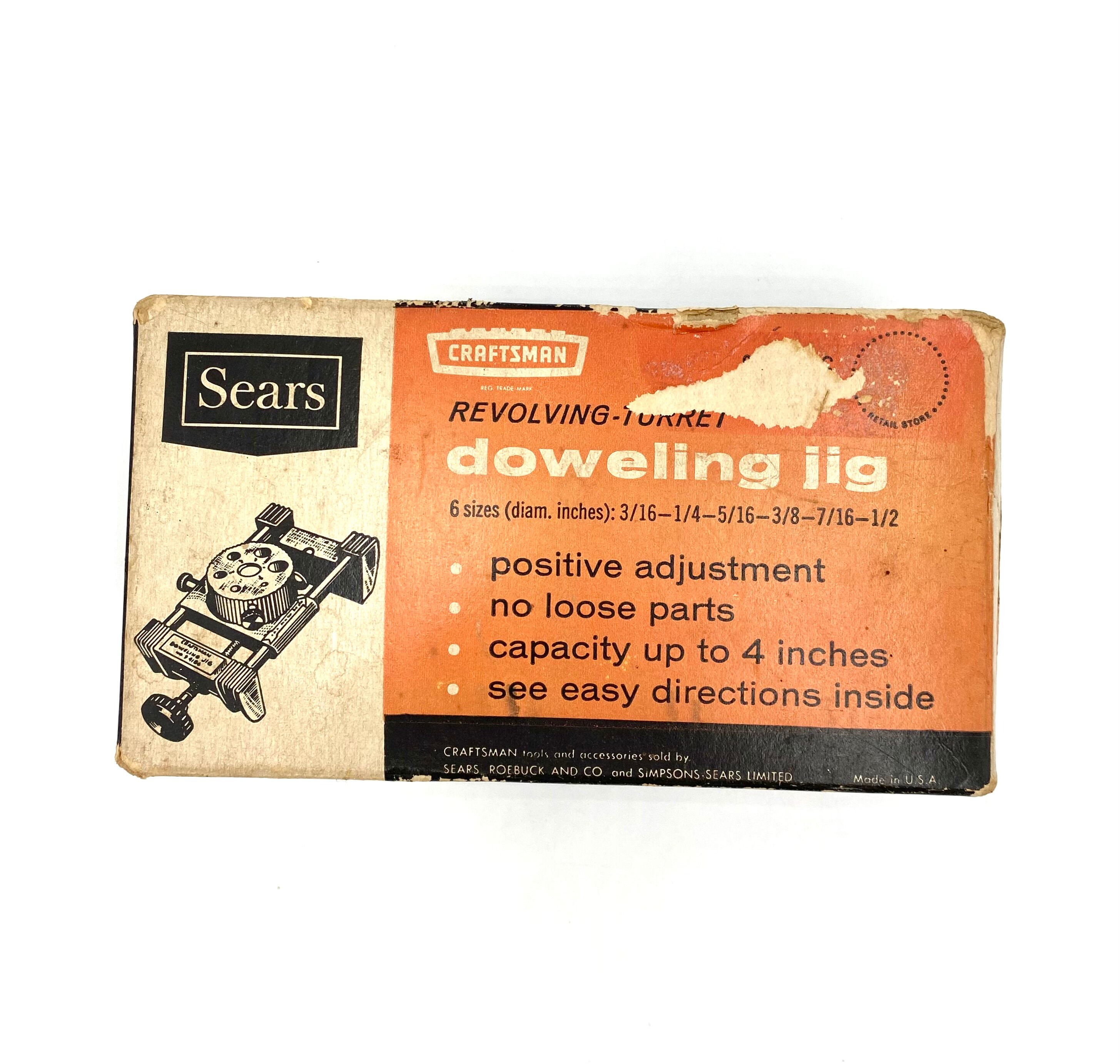 Vintage Sears Craftman 4186 Doweling Jig With Revolving Turret