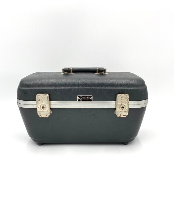 Vintage Dresner Carry on Luggage Hard Shell Suitcase Small Train