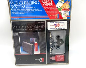 Allsop~Video Cassette and Auto Reverse Cassette Cleaner~Combo Kit~1987~Vtg