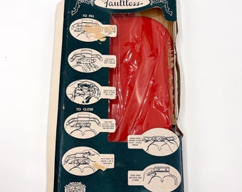 Bolsa de agua caliente con bolsa de hielo de la marca Vintage Faultless Rubber Company con caja original, nueva, sin usar, artículo médico de colección.