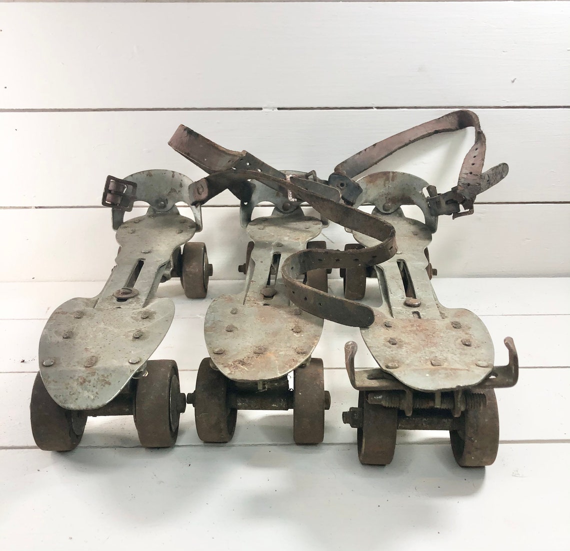 Vintage Union Hardware Co 5 Metal Adjustable Roller Skates Etsy