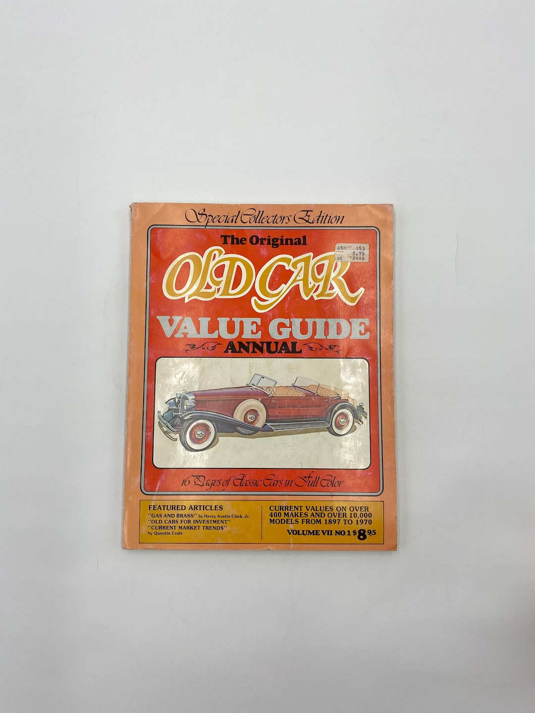 The Original Old Car Value Guide Annual Book 1980 Volume VII No. 1 Etsy