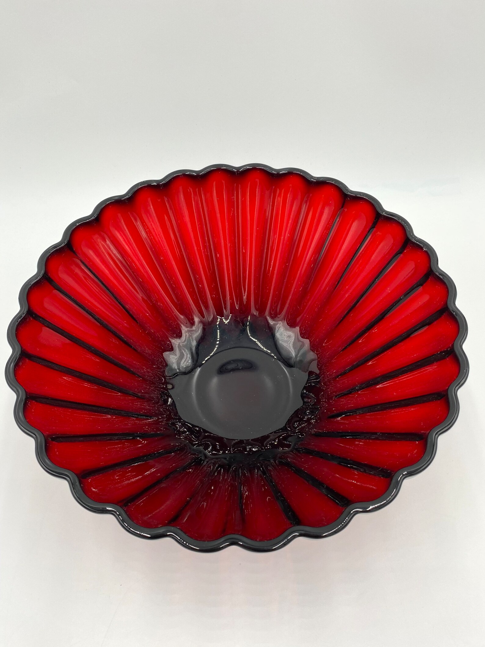 Vintage Anchor Hocking RACHEL RUBY RED 10.5 Round Salad - Etsy